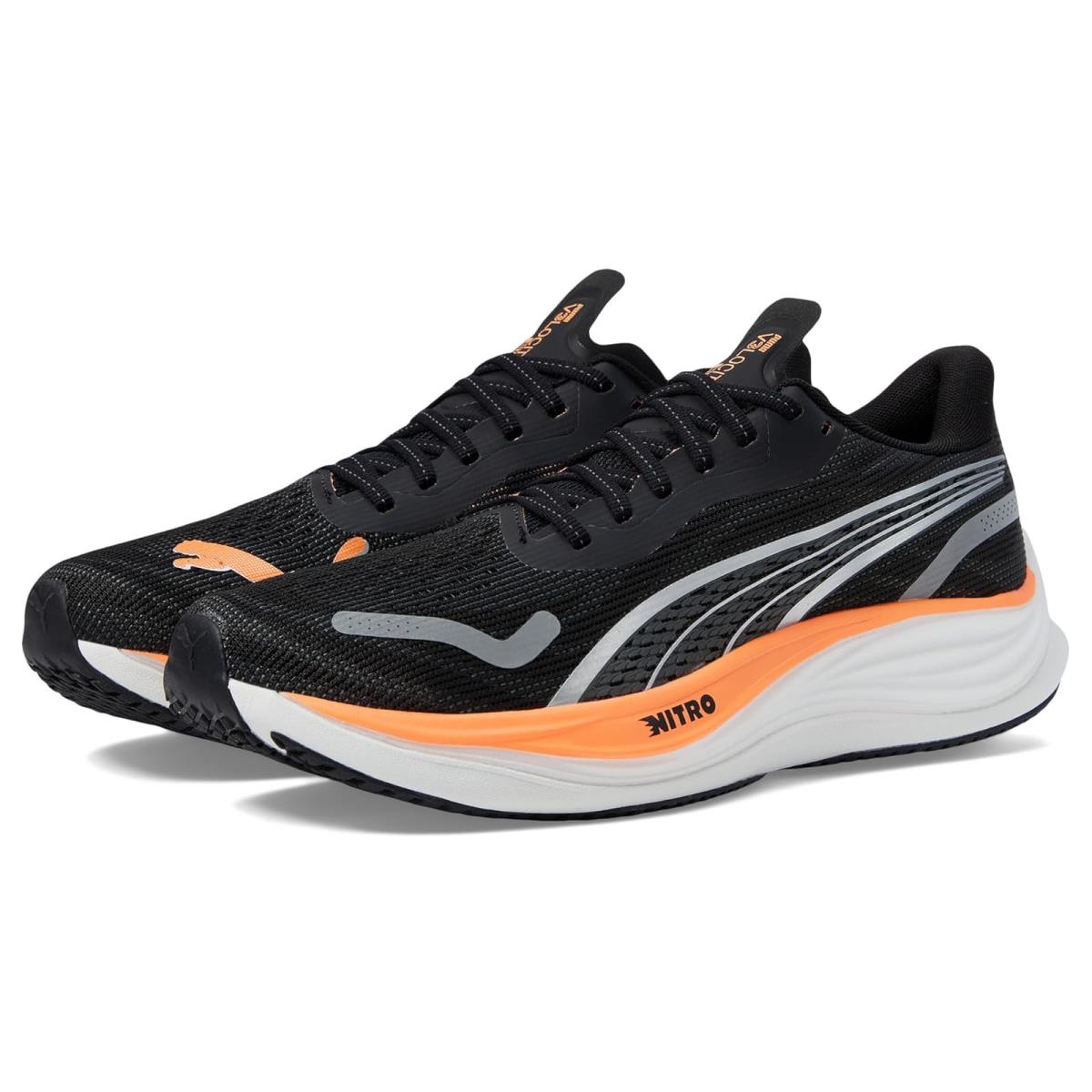 Man`s Sneakers Athletic Shoes Puma Velocity Nitro 3 PUMA Black/PUMA Silver/Neon Citrus