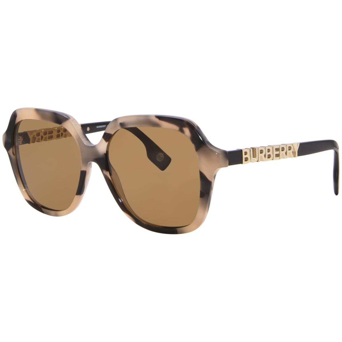 Burberry Joni BE4389 350173 Sunglasses Women`s Spotted Horn/bronze Lenses 55mm