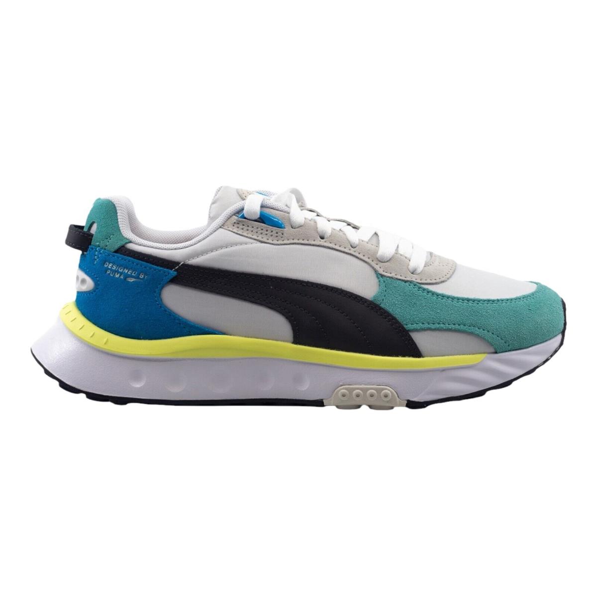 Puma Men`s Wild Rider Rollin` Sneakers 381517 01 - ELEKTRO AQUA/WHITE