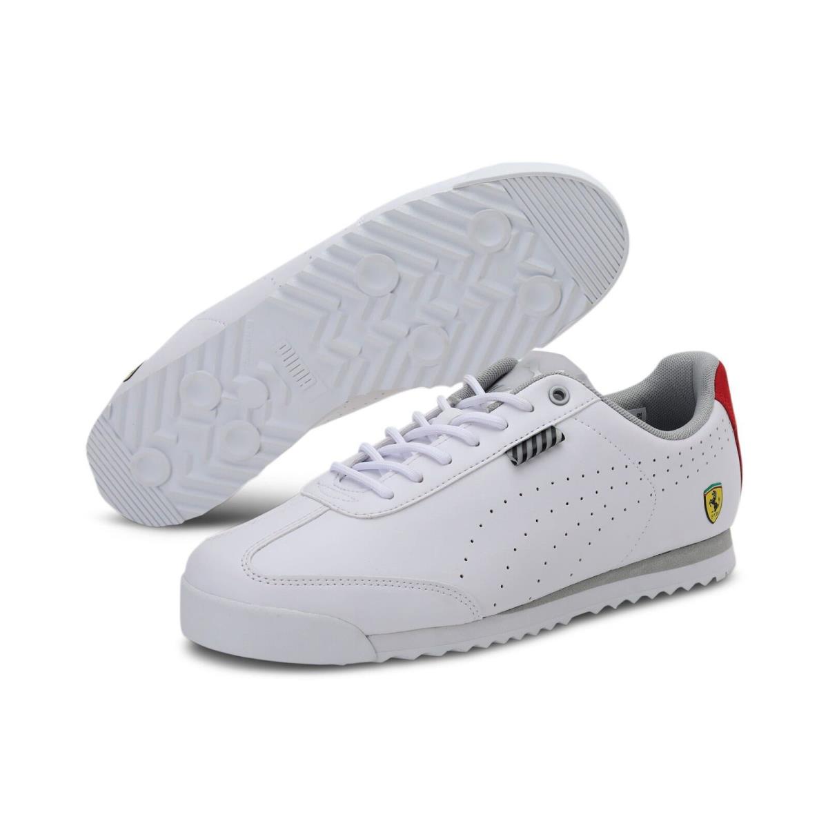 307032-02 Mens Puma Ferrari Roma Via Perf - White/Rosso Corsa