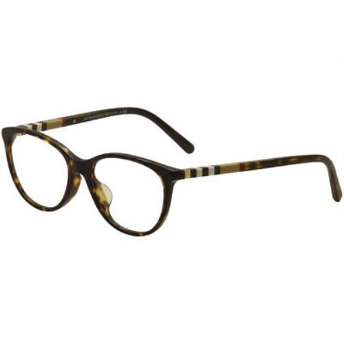 Burberry BE2205 3002 Eyeglasses Women`s Dark Havana Frame Full Rim 52mm