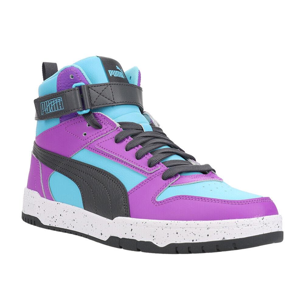 Puma Rbd Game Energy High Top Mens Blue Purple Sneakers Casual Shoes 39512901 - Blue, Purple