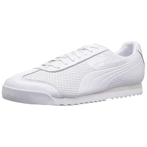 Puma Roma Casual Sneakers Dlx Perf Men White 365440 Lace Up - White/White