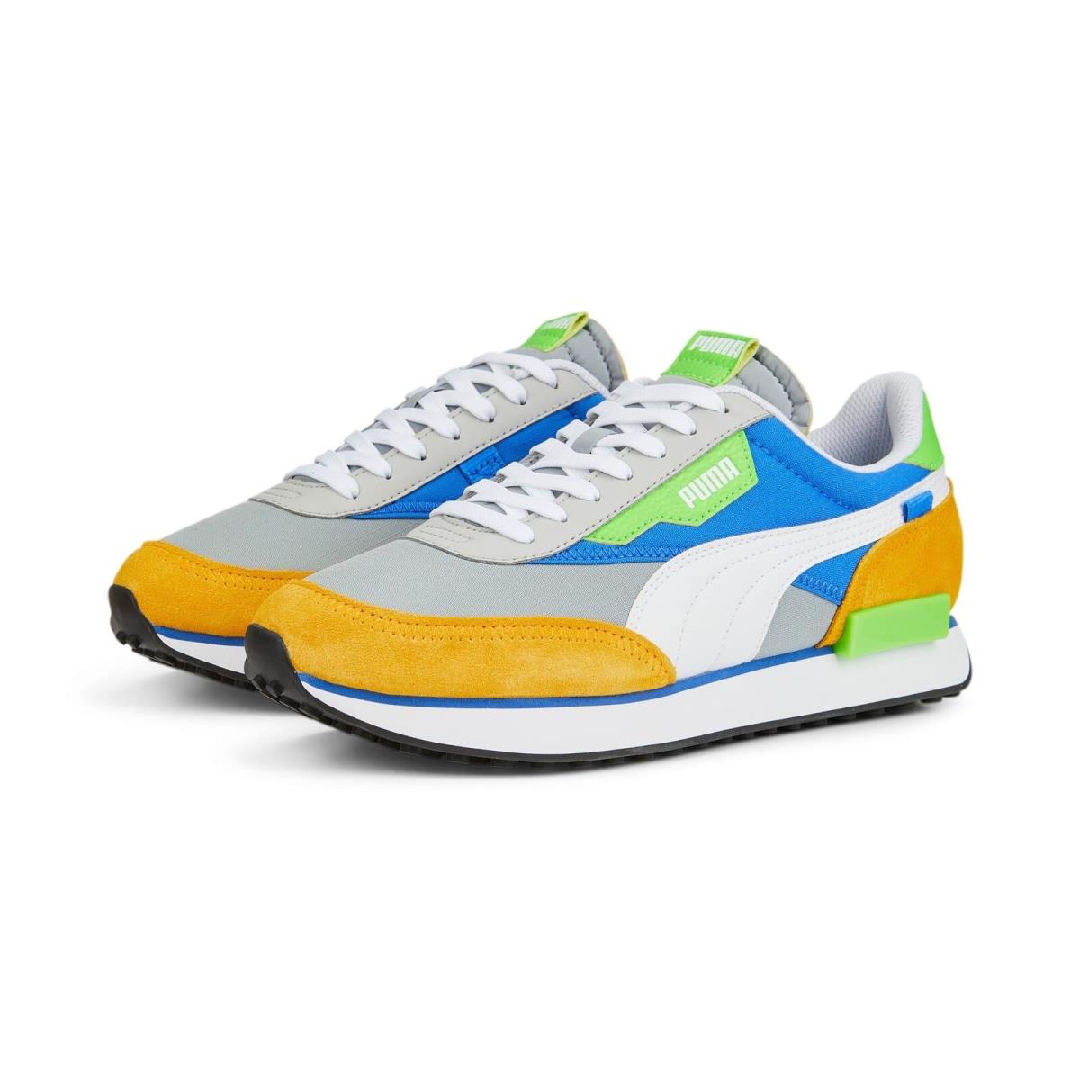 371149-81 Mens Puma Future Rider Play ON - Quarry/Tangerine