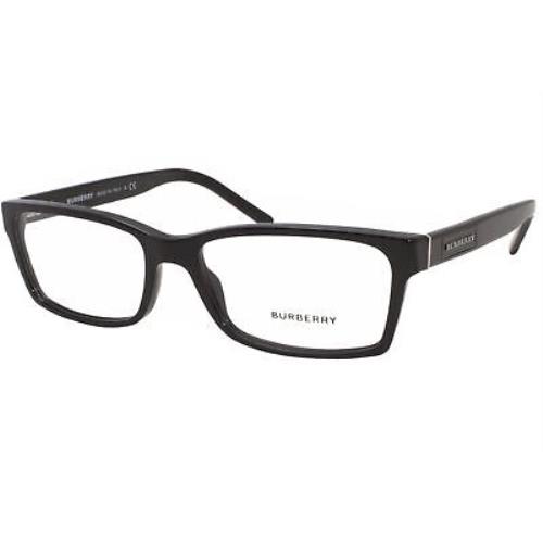 Burberry BE2108 3001 Eyeglasses Men`s Black Full Rim Optical Frame 54mm