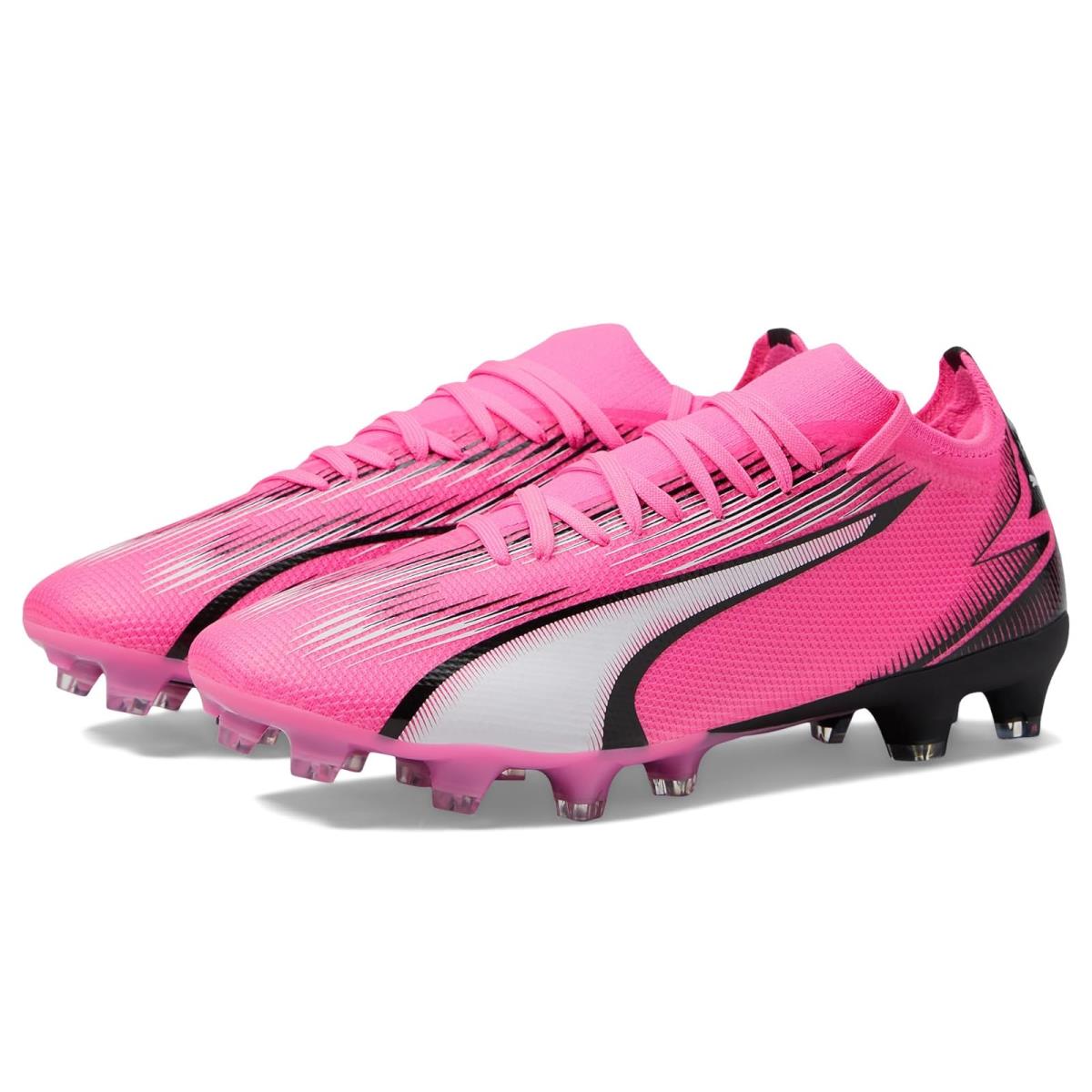 Woman`s Shoes Puma Ultra Match Firm Ground/artificial Ground Poison Pink/PUMA White/PUMA Black