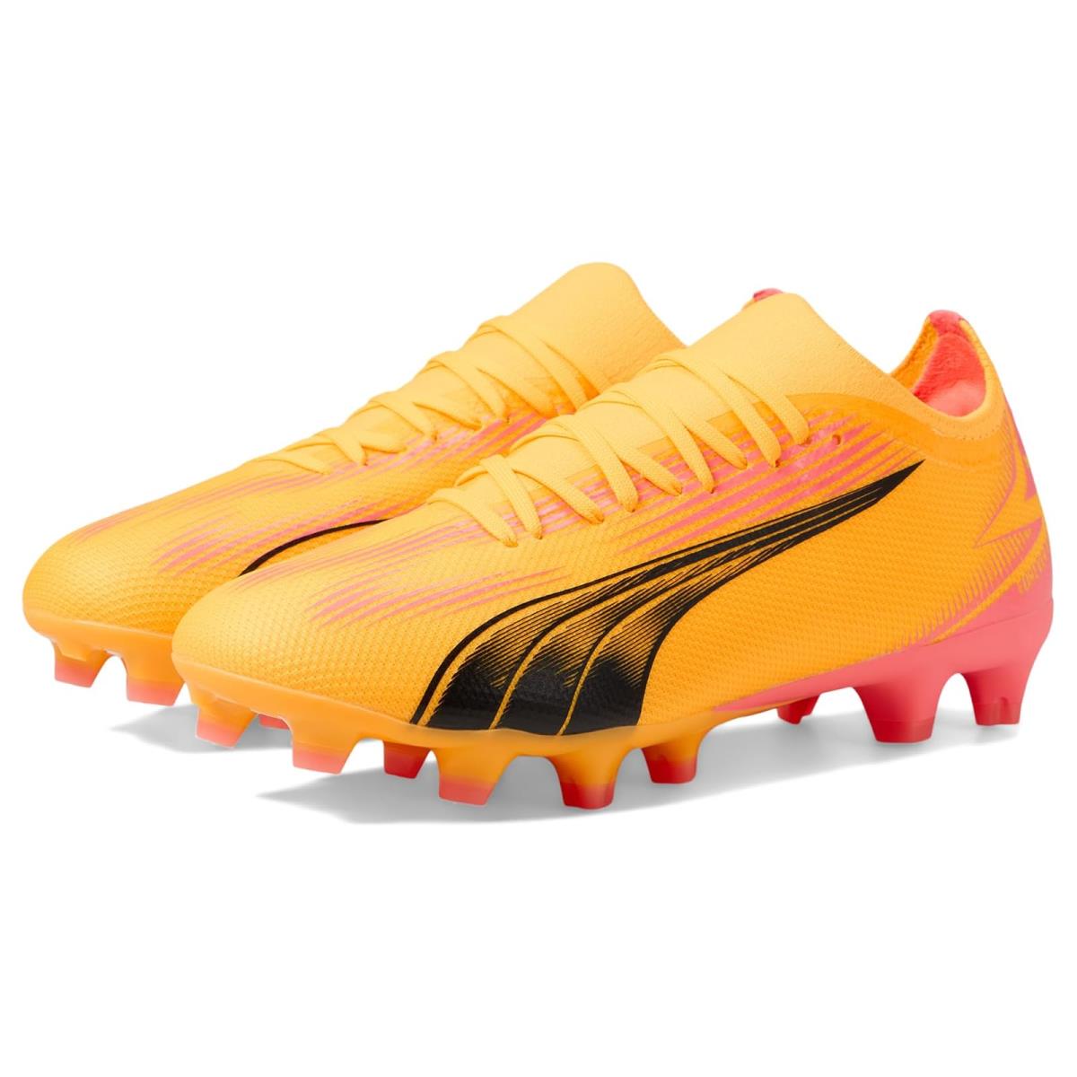 Woman`s Shoes Puma Ultra Match Firm Ground/artificial Ground Sun Stream/Puma Black/Sunset Glow