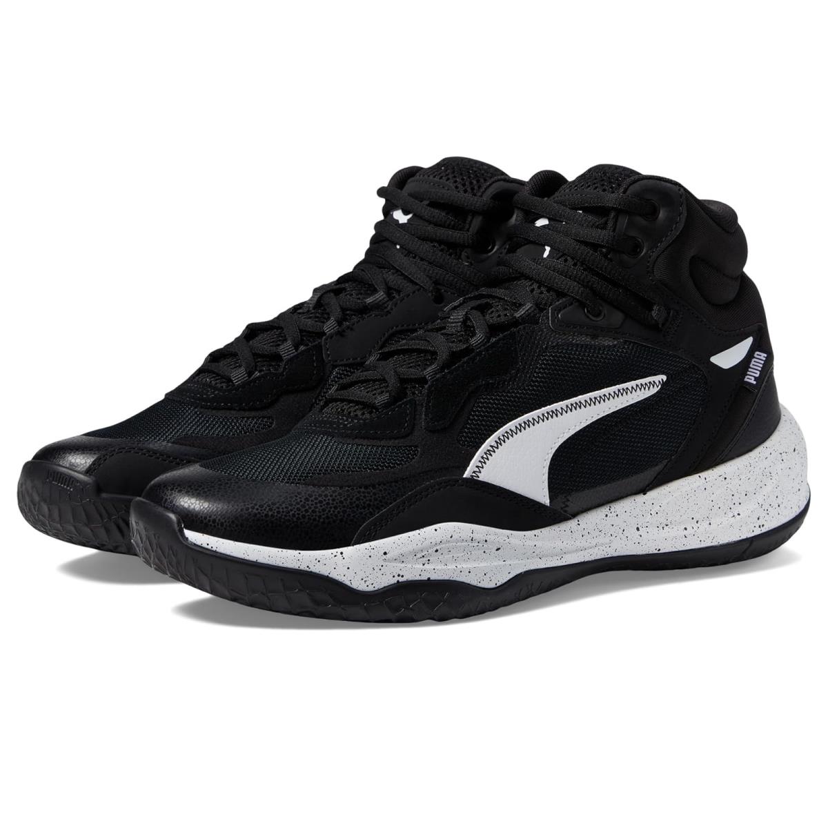 Man`s Sneakers Athletic Shoes Puma Playmaker Pro Mid Splatter Puma Black/Puma White