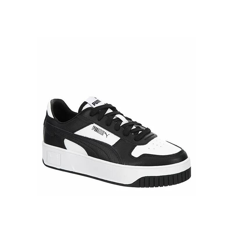 Puma Womens Carina Low Top Casual Walking Sneaker Black