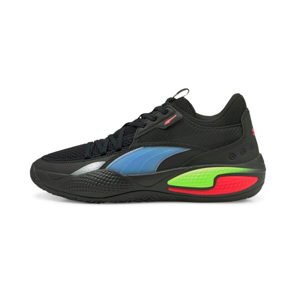 376107-01 Mens Puma Court Rider Pop - Puma Black-Bluemazing