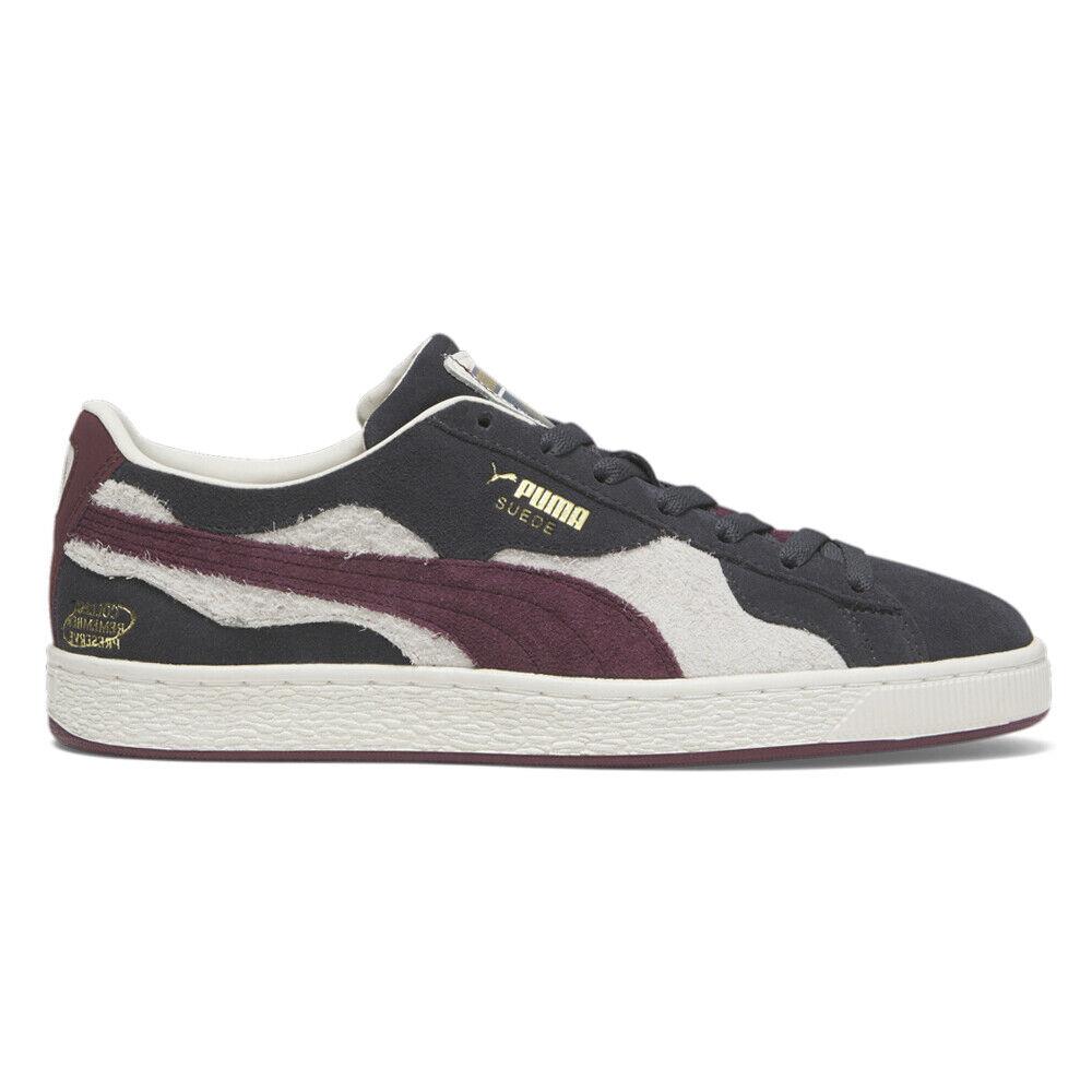 Puma Suede Camowave Wal Deeply Rooted Lace Up Mens Grey White Sneakers Casua - Grey, White