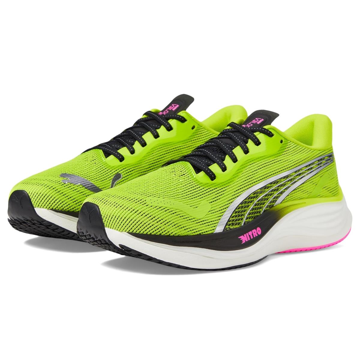 Woman`s Sneakers Athletic Shoes Puma Velocity Nitro 3 Psychedelic Rush - Lime Pow/PUMA Black/Poison Pink