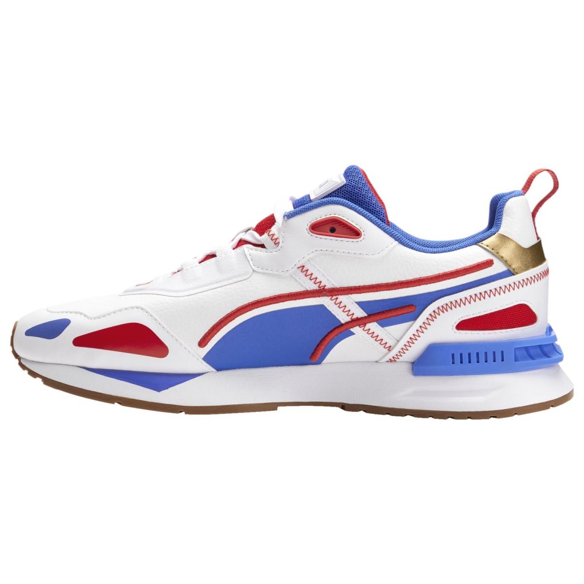 388347-01 Mens Puma Mirage Tech Rwb - Puma White-Strong Blue-High Risk Red