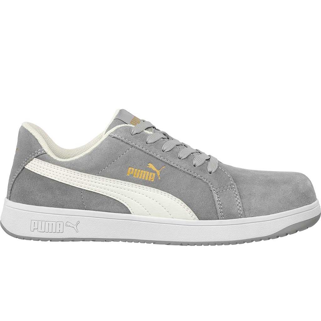 Puma Safety Men`s Iconic Suede Low CT Astm EH SR Grey Suede - Grey Suede