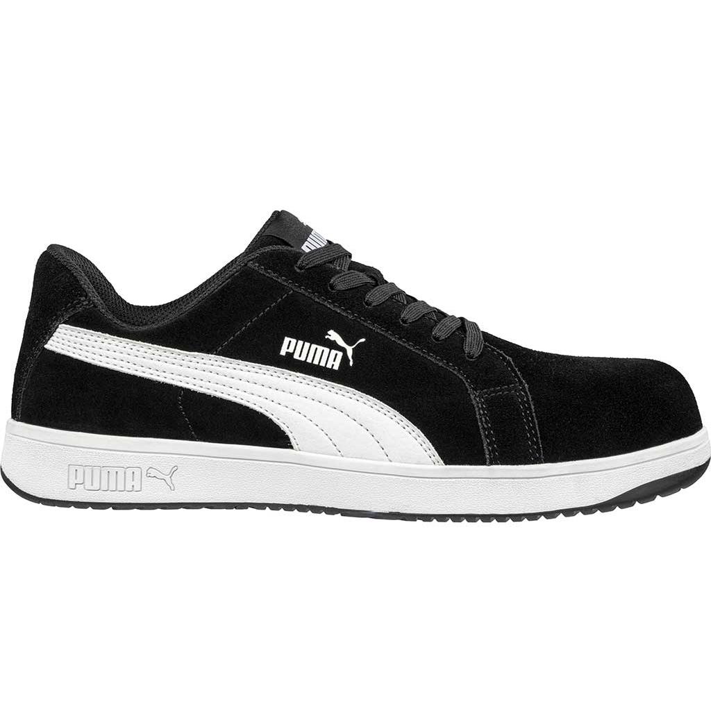 Puma Safety Men`s Iconic Suede Low CT Astm EH SR Black Suede - Black Suede