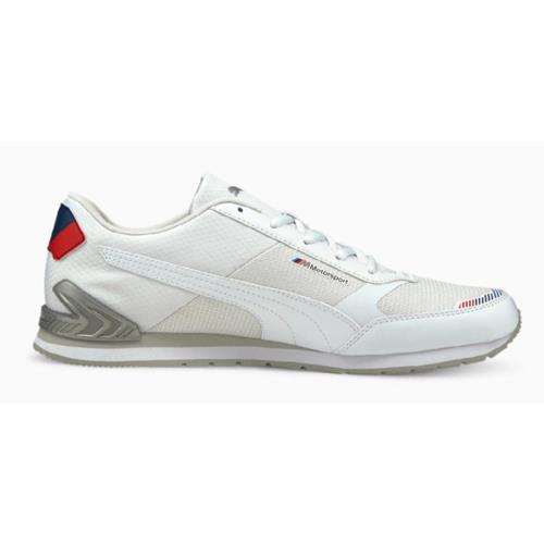 Puma Men`s Bmw Mms Track Racer Sneaker 11 11.5 Size - White/Multi