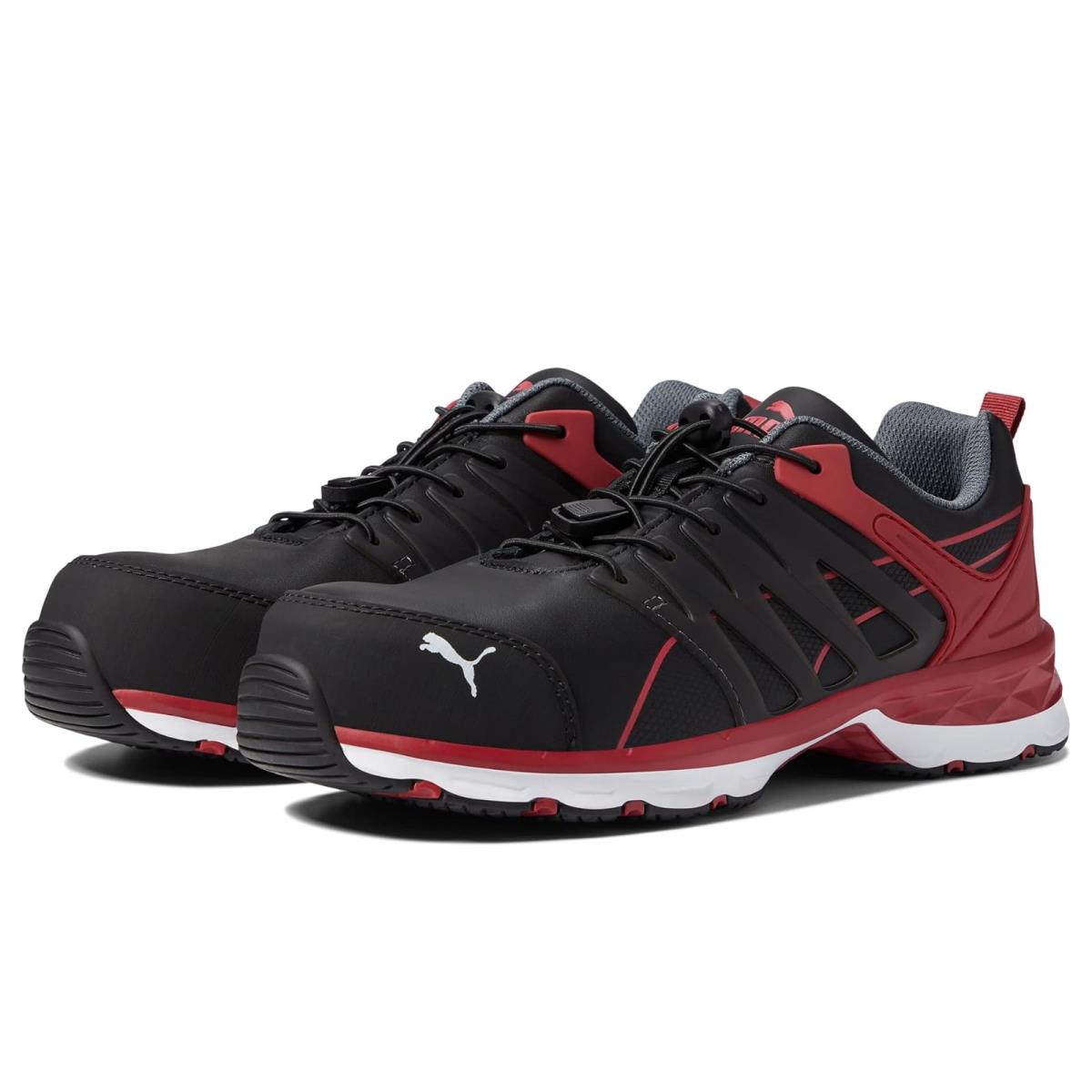 Man`s Sneakers Athletic Shoes Puma Safety Velocity Low SD Black/Red