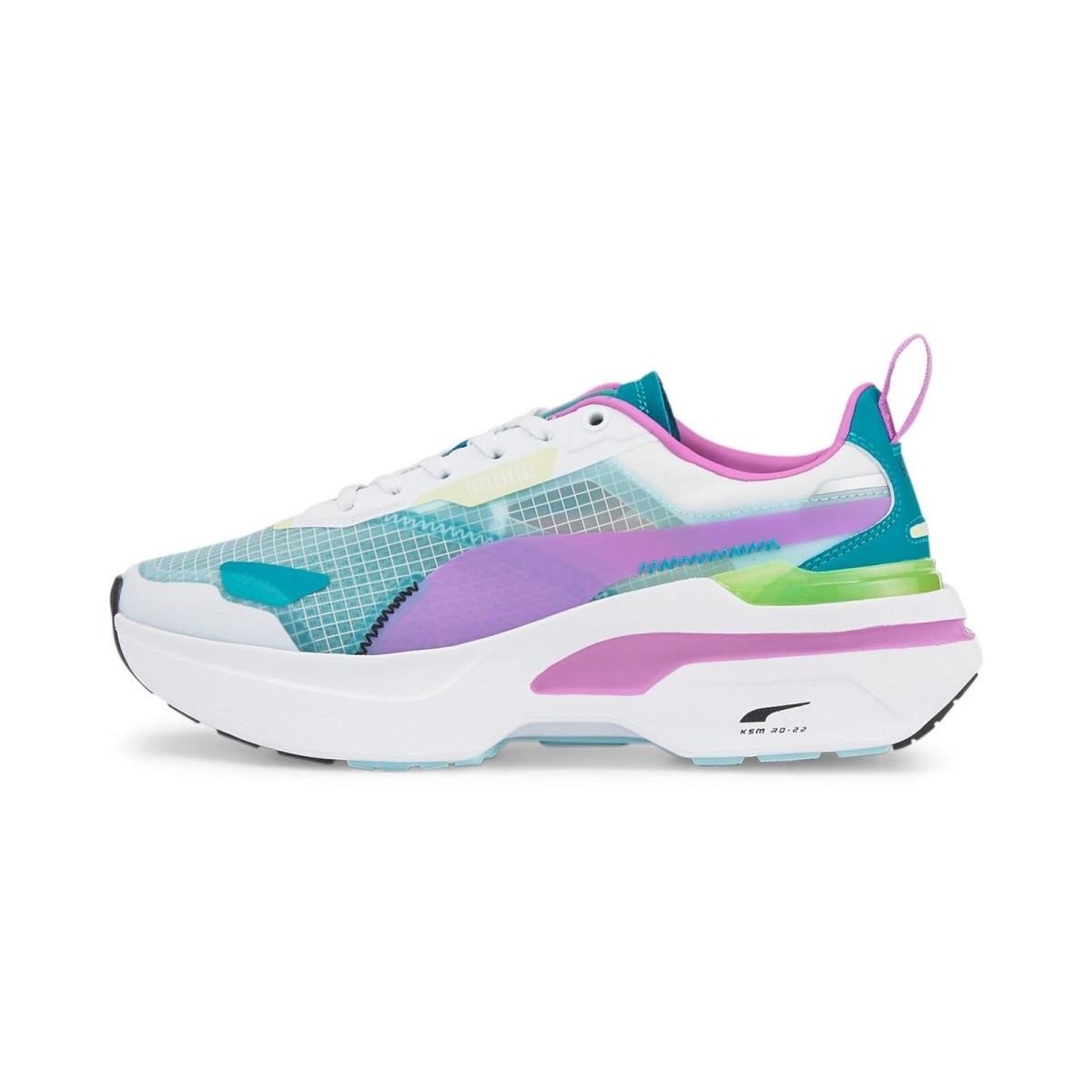 383113-07 Womens Puma Kosmo Rider - White/Light Aqua