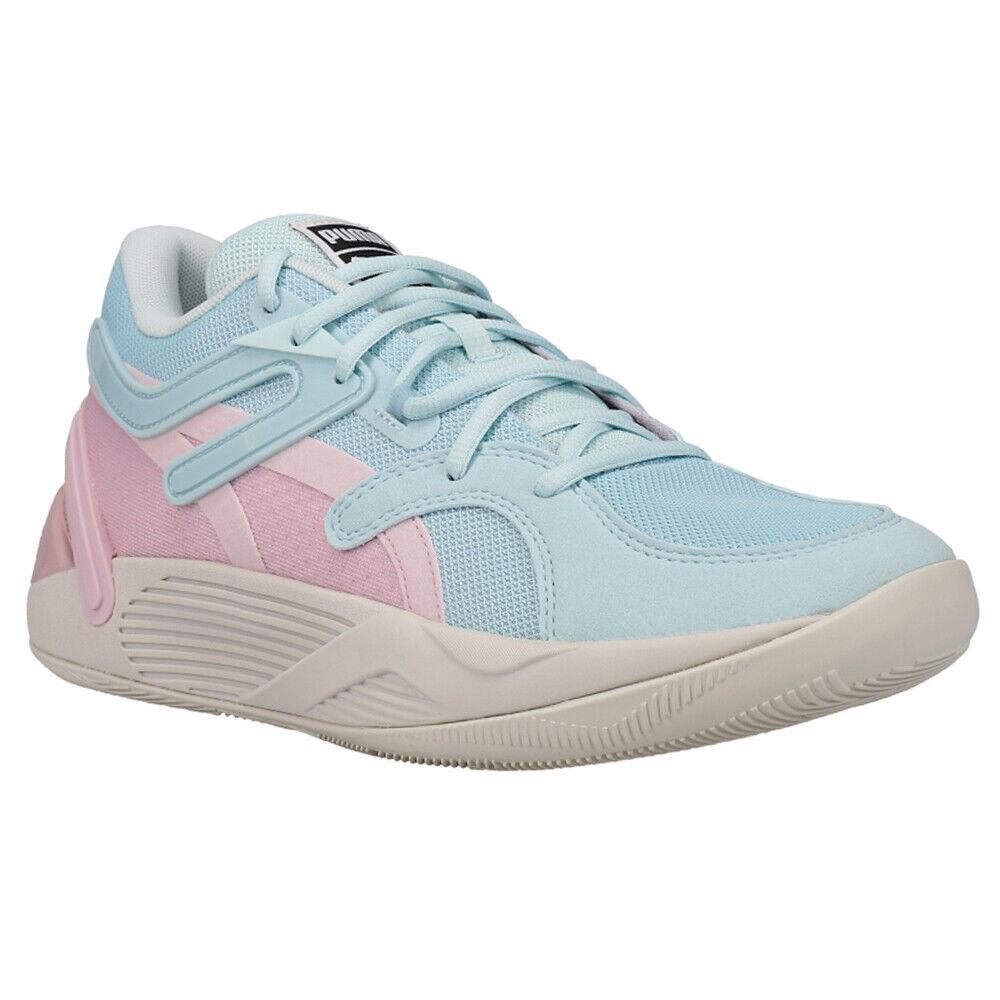 Puma Trc Blaze Court Basketball Mens Blue Pink Sneakers Athletic Shoes 376582 - Blue, Pink