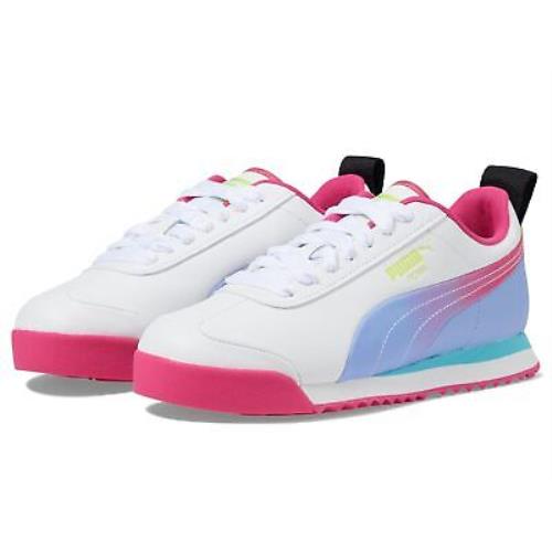 Children Unisex Shoes Puma Kids Puma Kids Roma Sugar Rush Sneakers Big Kid - Puma White/Intense Lavender/Puma Pink