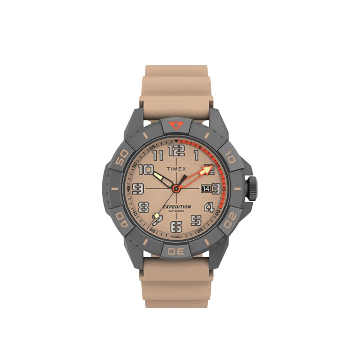 Timex Expedition North Ridge 41mm Silicone Strap Titanium/tan Watch TW2V40900