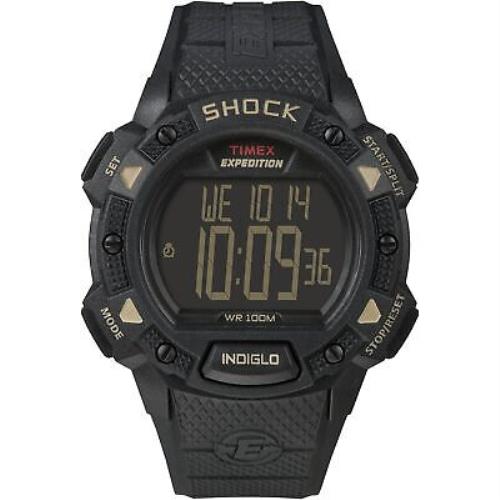 Timex Men`s T49896 Expedition Base Shock Blackout Resin Strap Watch