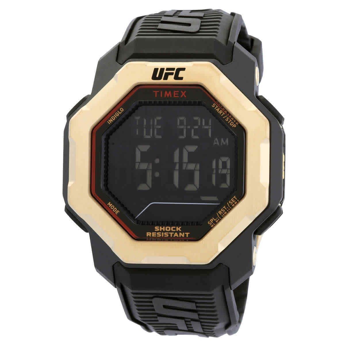 Timex Ufc Knockout Alarm Quartz Digital Black Dial Men`s Watch TW2V89000