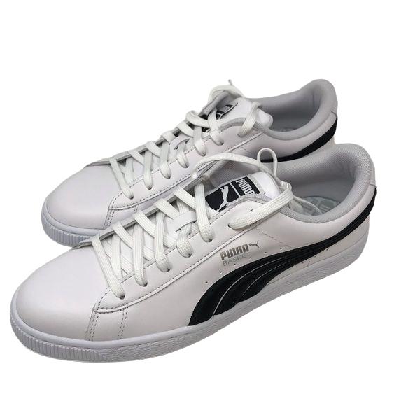 Puma Men`s Basket Classic Badge Fashion Sneaker Size 10 - white/black