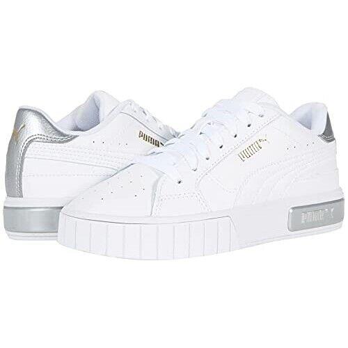 Puma Girls Cali Star Metallic Big Kid Girls Puma White-puma White 6 Big Kid