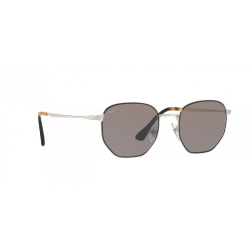 Persol Irregular Sunglasses PO2446S 1074R5 Silver Black Grey Lens 52mm