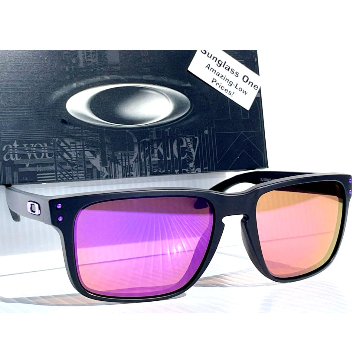 Oakley Holbrook XL Matte Black Polarized Galaxy Purple Sunglass 9417