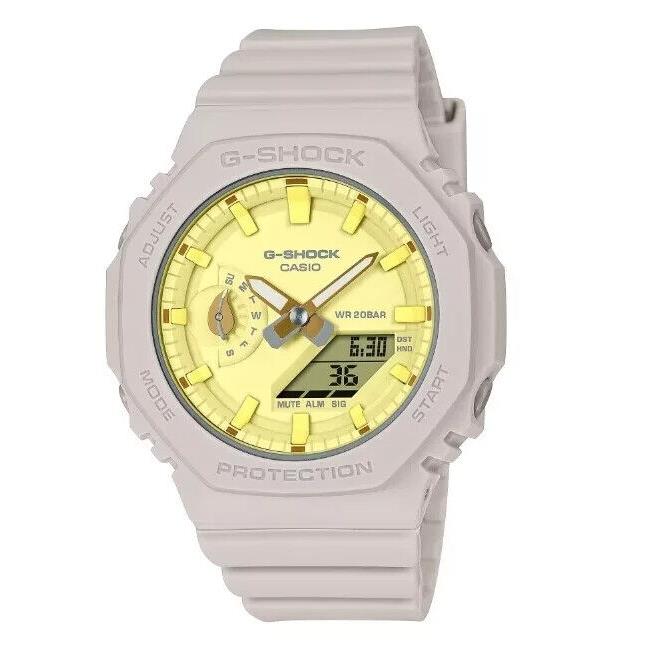 Casio G-shock Analog Digital Yellow Dial Women`s Watch GMAS2100NC-4