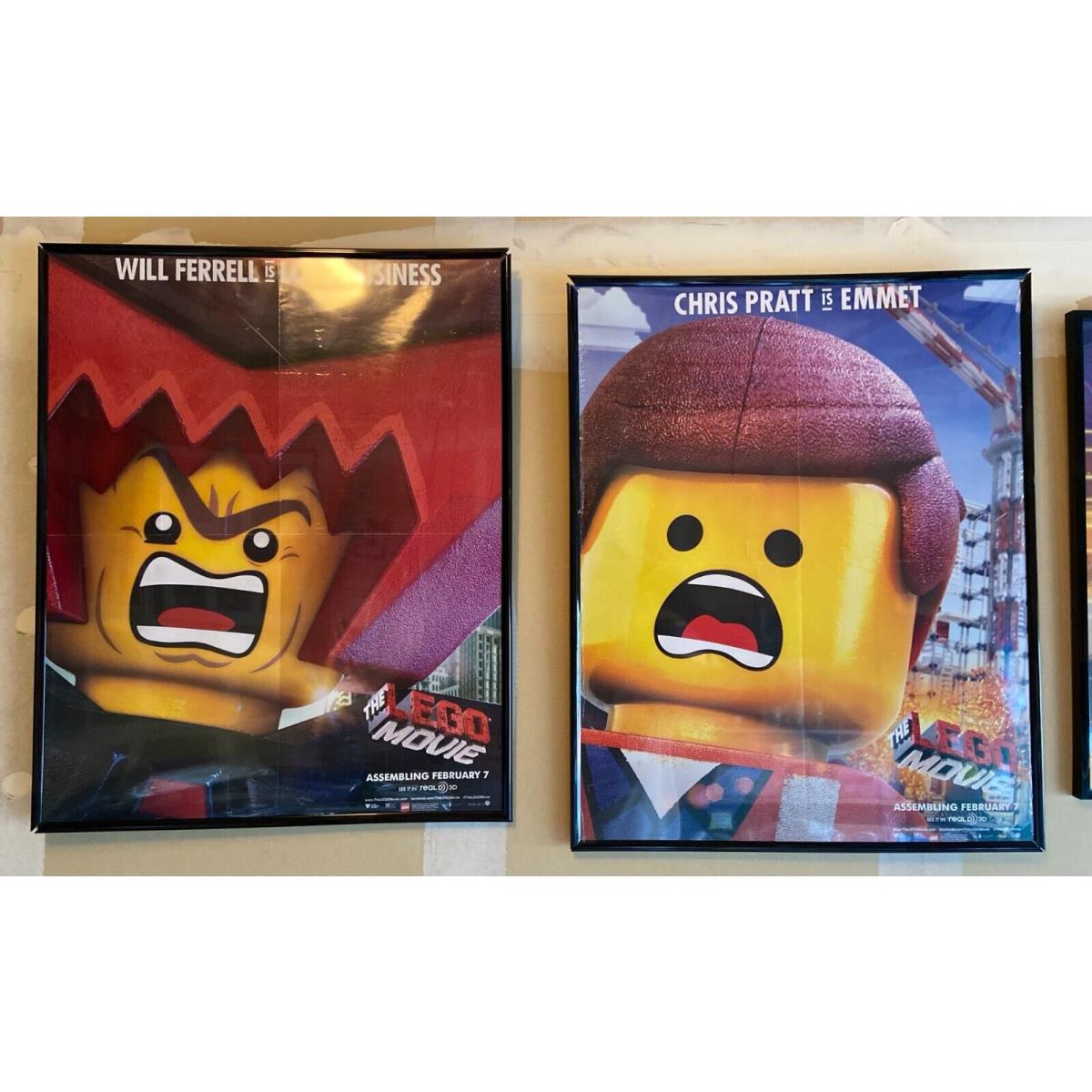 The Lego Movie Will Ferrel Chris Pratt Emmet Poster with Frame