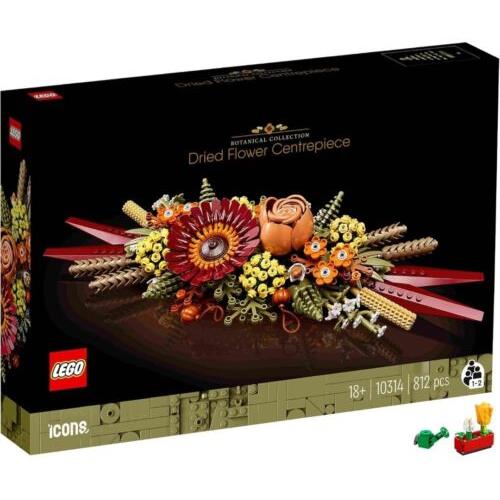 Lego Icons Dried Flower Centerpiece 10314. 812 Pcs