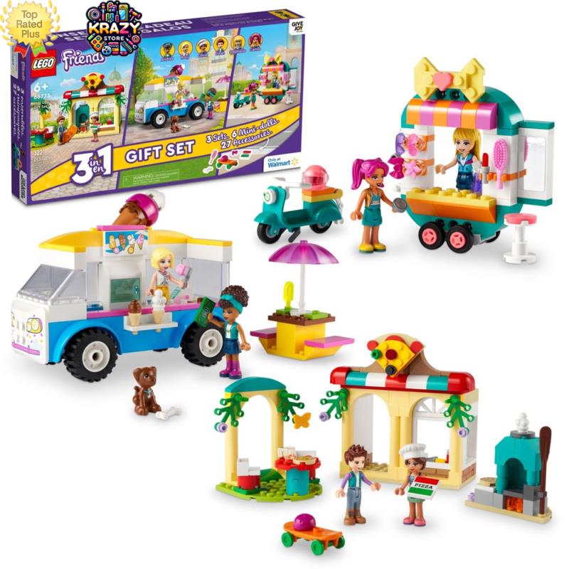 Lego Friends Play Day Gift Set Build Your Own Ice Cream Truck Fashion Boutique a