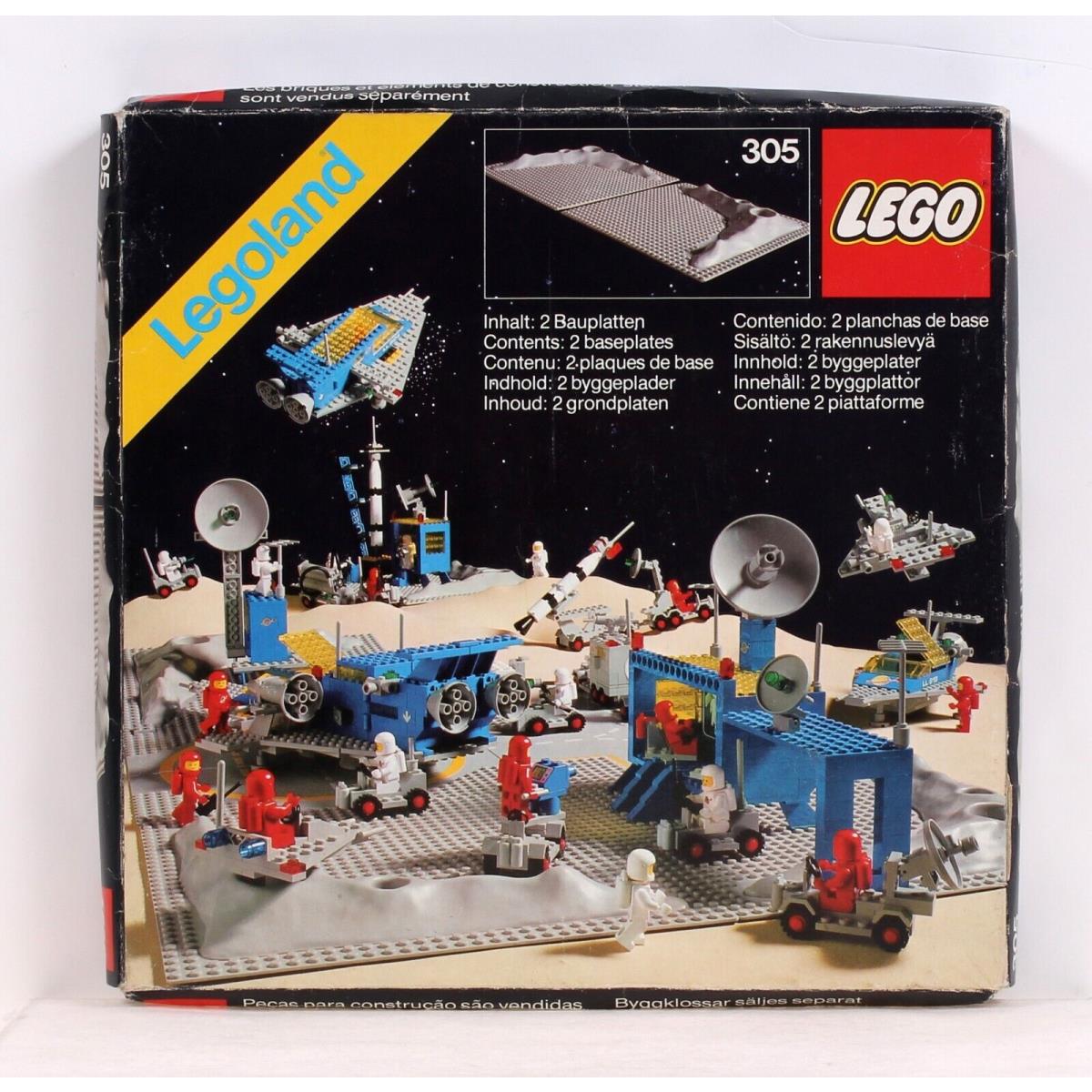 2 Crater Baseplates 305 Lego -missing One Plate