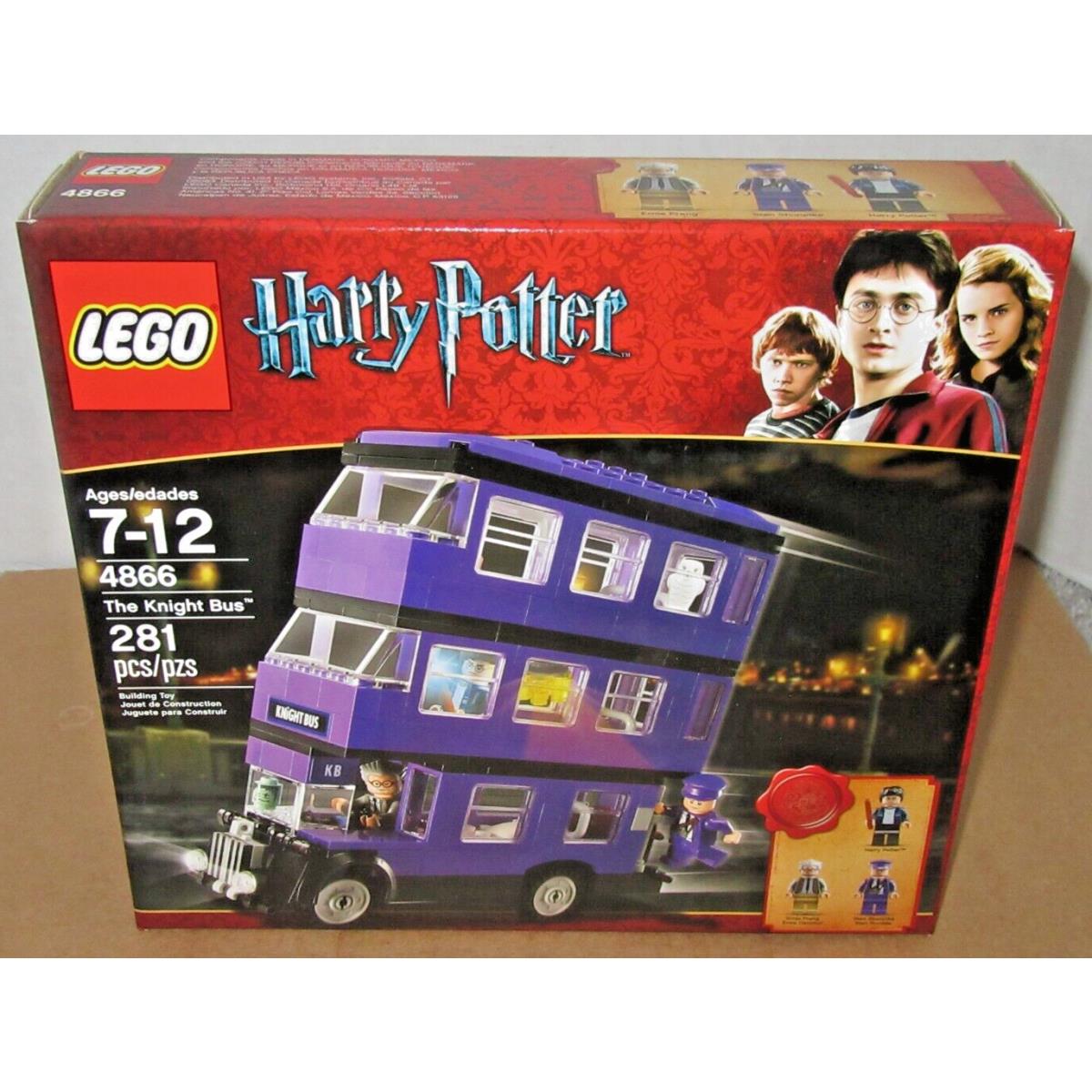 Lego 4866 Harry Potter The Knight Bus Nisb Retired Shrunken Head Stan Ernie