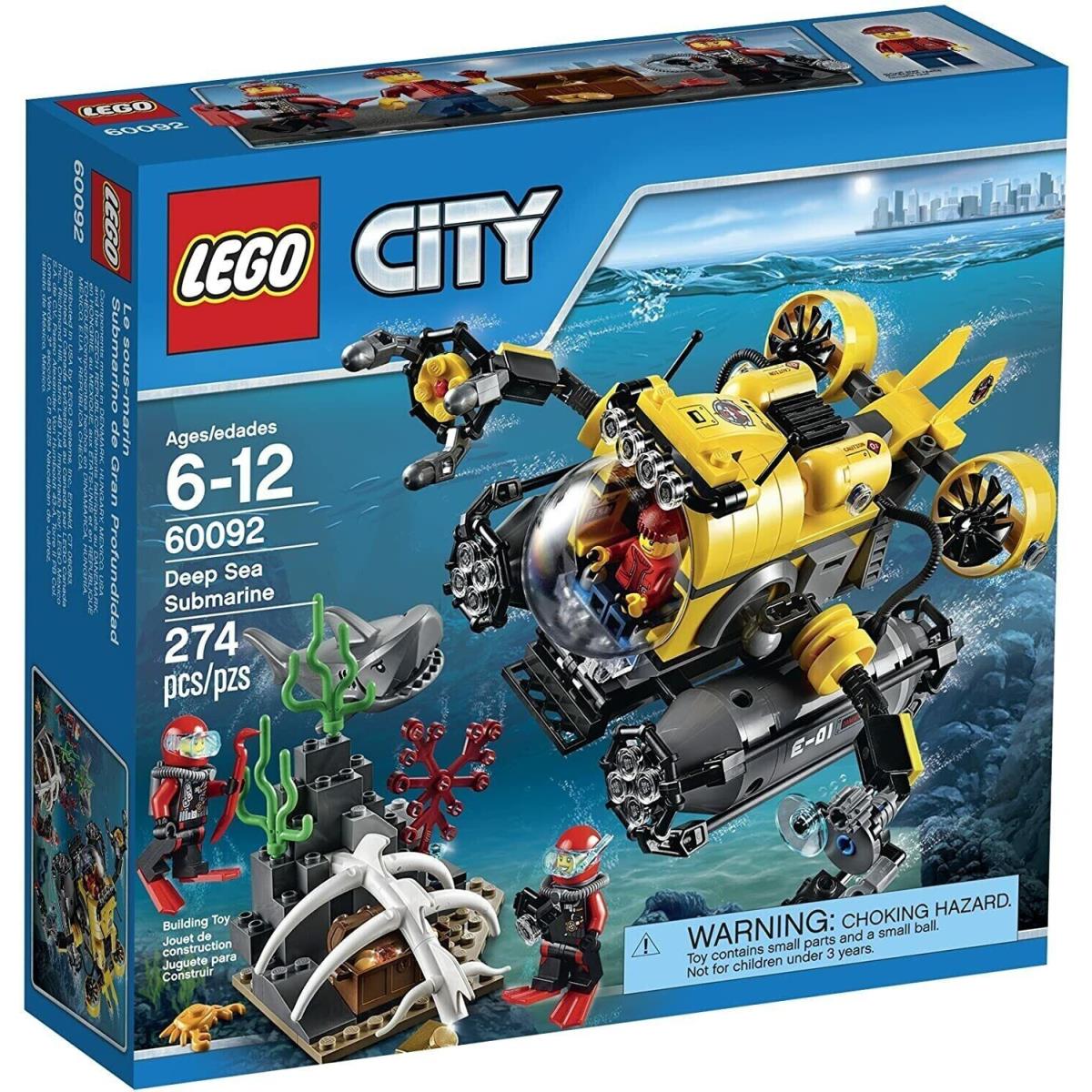 Lego City 60092 Deep Sea Submarine Building Set 274 Pcs