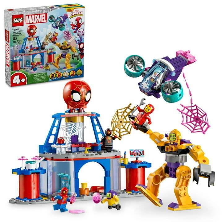 Lego Marvel Team Spidey Web Spinner Headquarters Building Toy Set 10794 Kids 4+