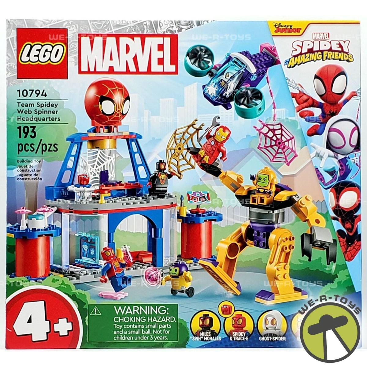 Lego Marvel Team Spidey Web Spinner Headquarters 193 Pcs Set No 10794