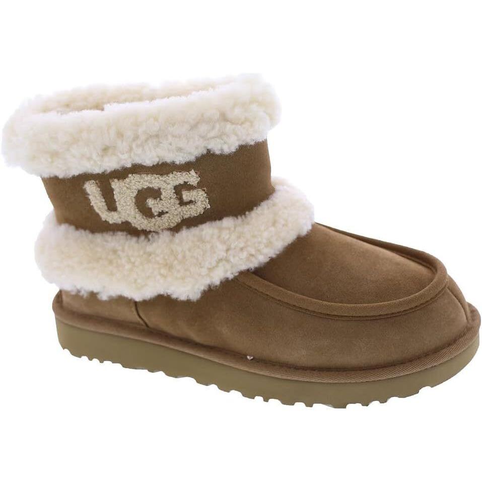 Women`s Shoes Ugg Ultra Mini Uggfluff Ankle Boots 1145410 Chestnut