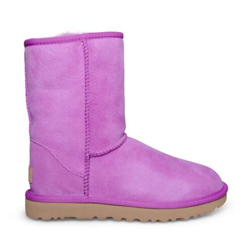 Ugg Classic Short II Purple Ruby Suede Waterproof Women`s Boots Size US 6 - Purple Ruby