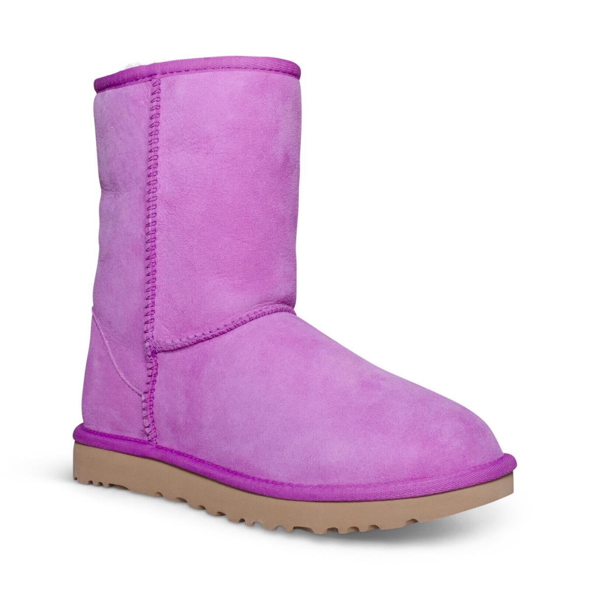 Ugg Classic Short II Purple Ruby Suede Waterproof Women`s Boots Size US 7 - Purple Ruby