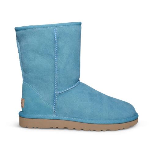 Ugg Classic Short II Aqua Blue Suede Waterproof Women`s Boots Size US 6/UK 4 - Aqua Blue