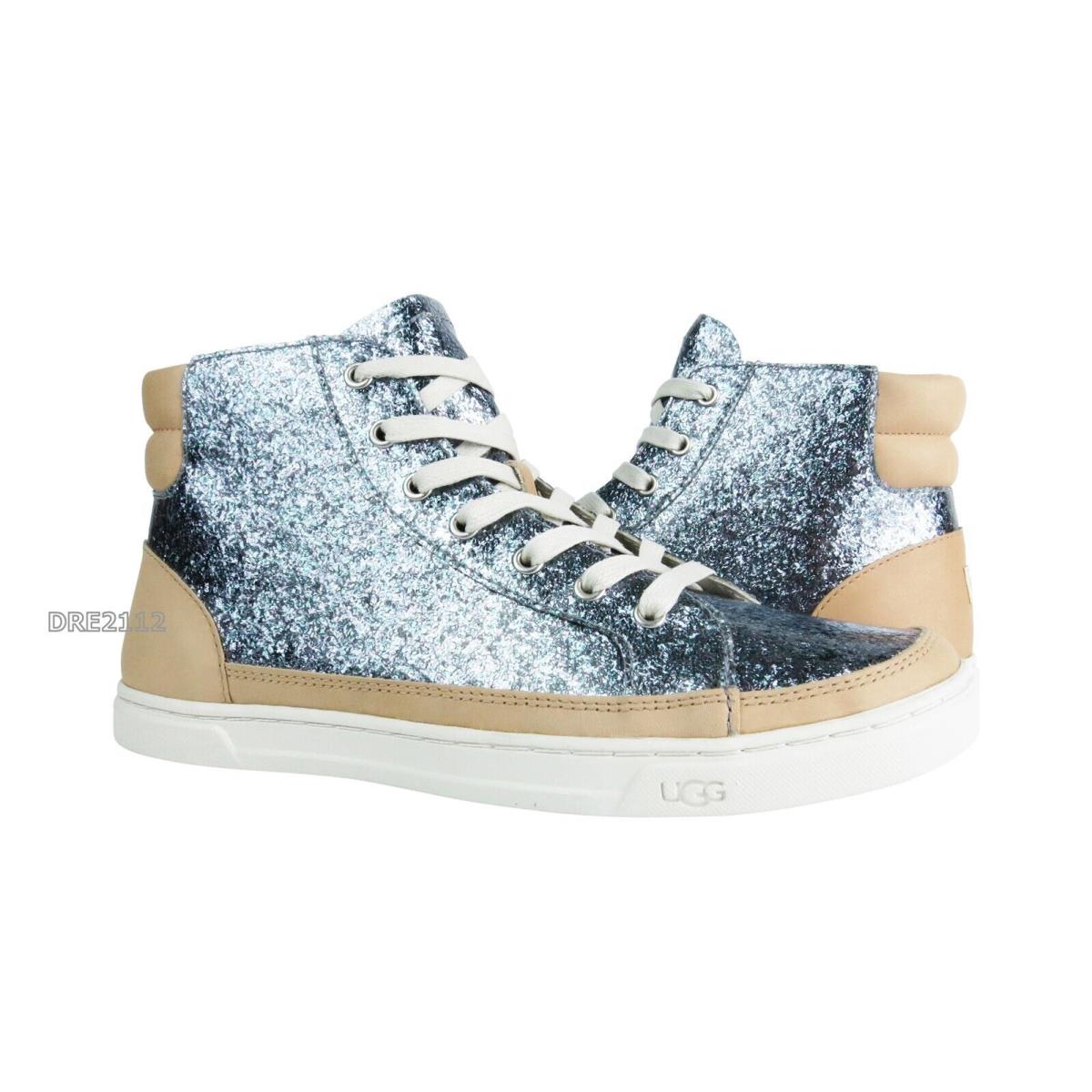 Ugg Gradie Glitter Gunmetal Silver Slip-on Sneakers Womens Size 8.5 -nib