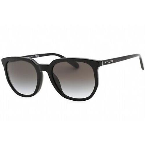 Coach 0HC8384U 50028G Sunglasses Black Frame Grey Gradient Lenses 55 Mm