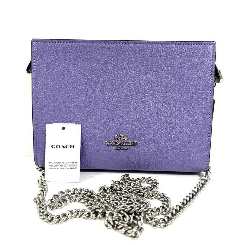 Coach Leather Crossbody Light Violet