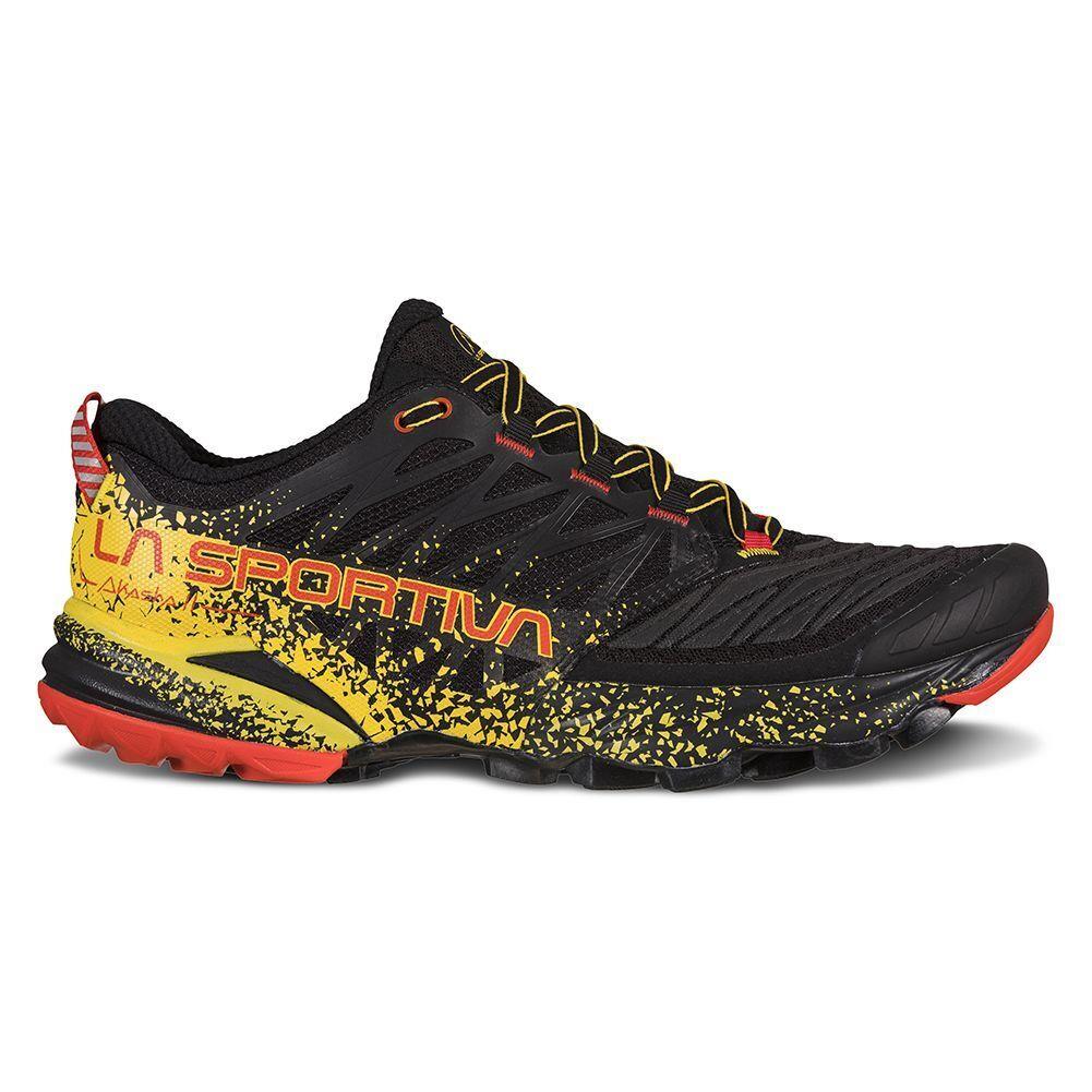 La Sportiva Akasha II Men`s Trail Running Shoes Black/yellow M43.5