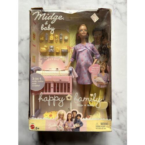Mattel 2002 Happy Family Midge and Baby Barbie Doll