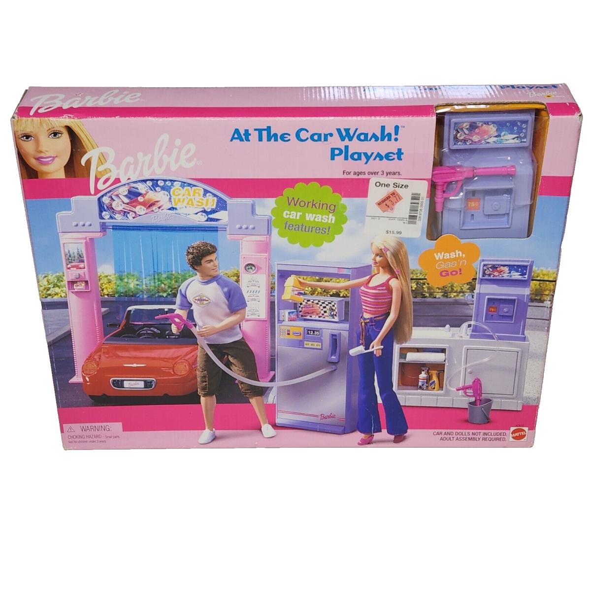 2001 Mattel Barbie AT The Car Wash Playset Complete 47810